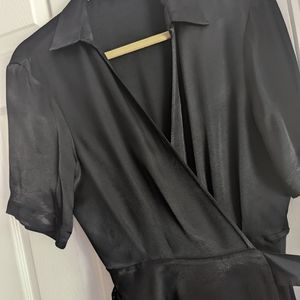 Zara M black wrap dress